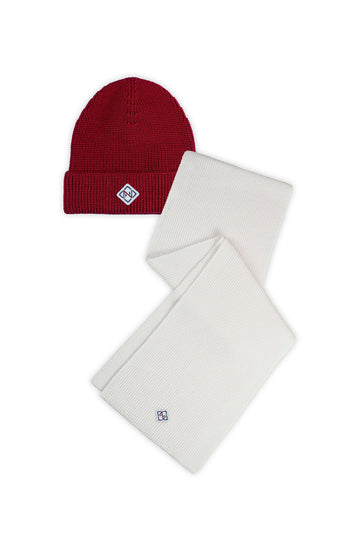 RED HAT & WHITE SCARF